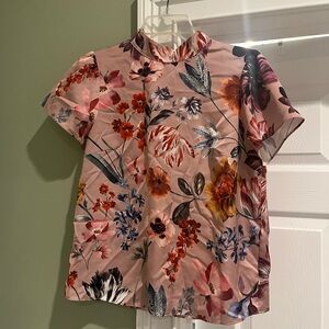 Floral Short Sleeve Blouse
